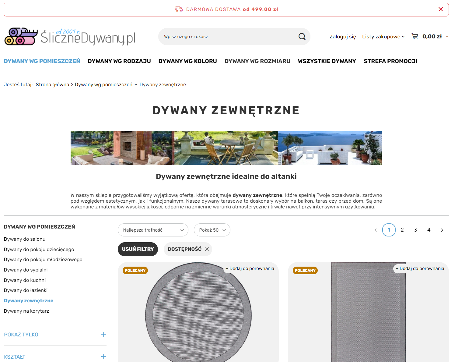 Dywany zewnętrzne – praktyczny sposób na wygodną i estetyczną aranżację tarasu oraz balkonu
