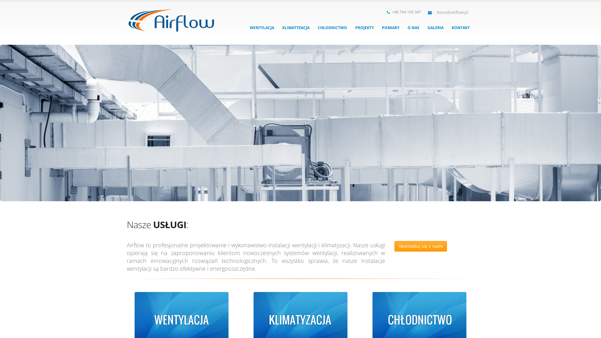 Zrzut strony Airflow - Instalacje Wentylacji i Klimatyzacji Warszawa