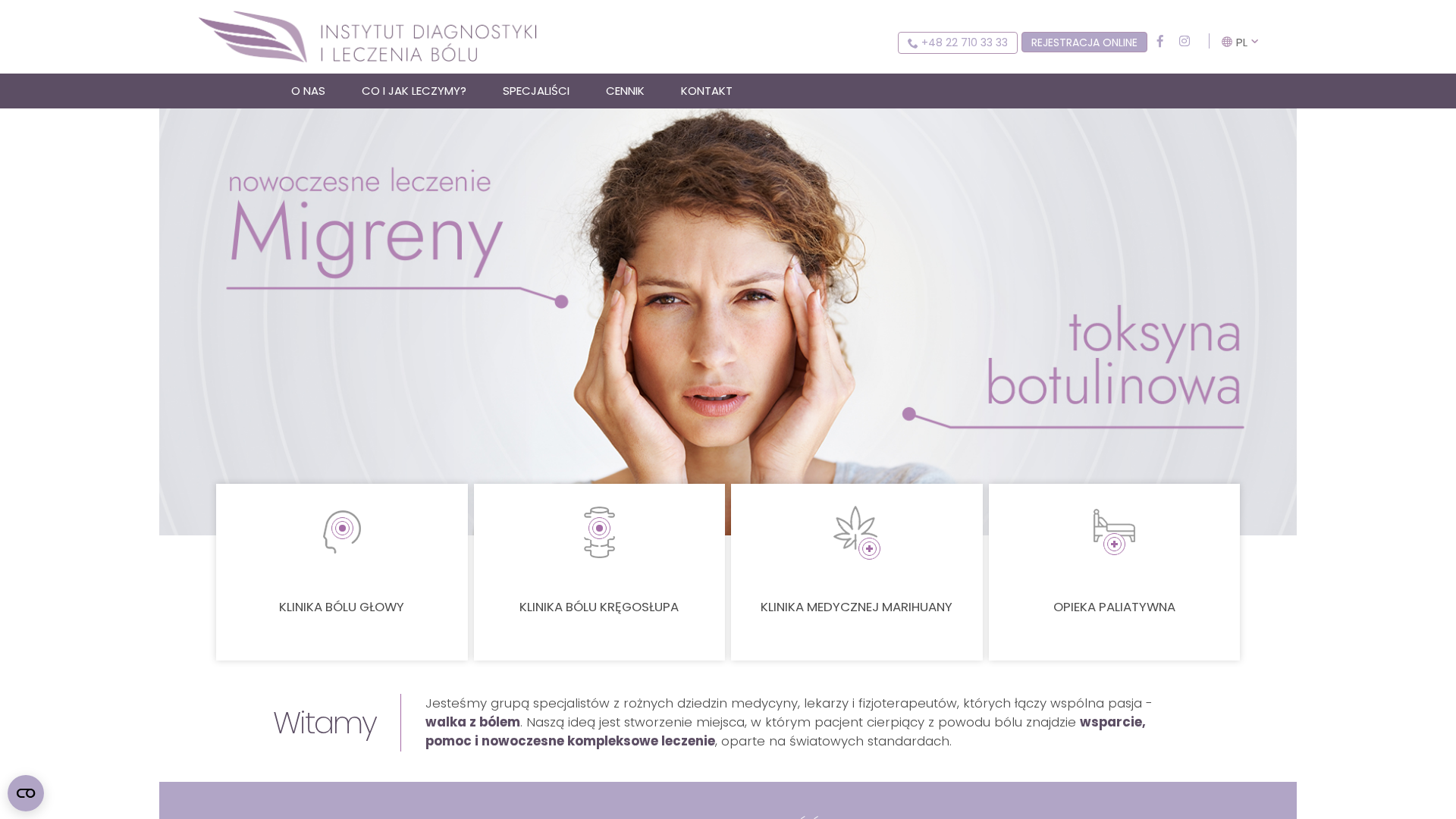 Zrzut strony Lecenie bólu głowy | Instytut Diagnostyki i Leczenia Bólu